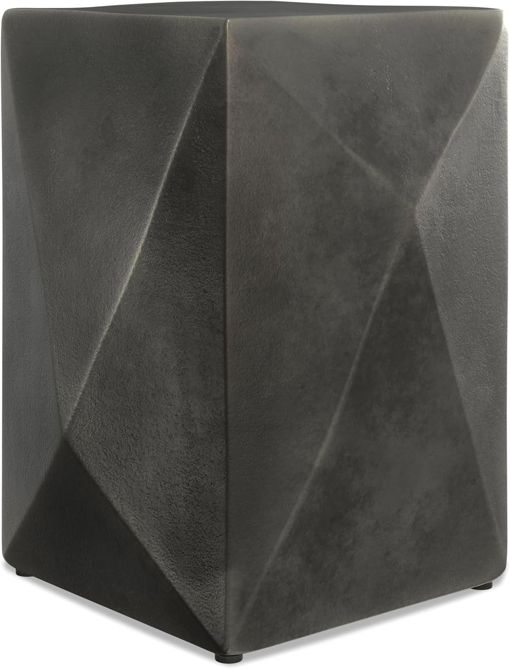 SIMPLIHOME Danner Side Table – 14 inch Wide Cast Aluminum Square Accent Table in Graphite, Modern Industrial End Table for Living Room, Bedroom, or Office with Sturdy Base, Assembled