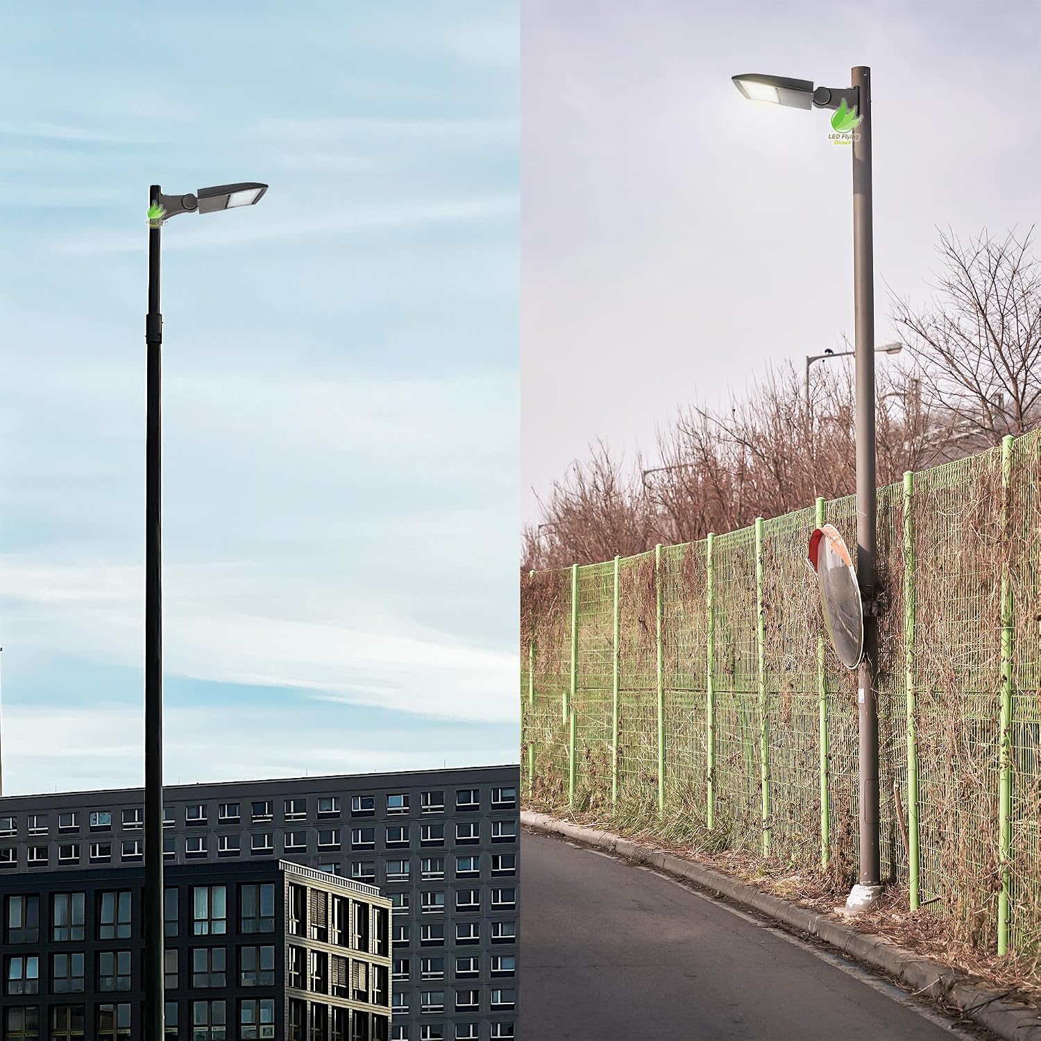 150W LED Shoebox Light, Surge Protection Built-in LED Parking Lot Area Light, 450W MH Equiv. LED Street Road Lamps with Direct Pole Arms Mount, 1-10V Dimmable, UL Listed 5000K 100-277VAC