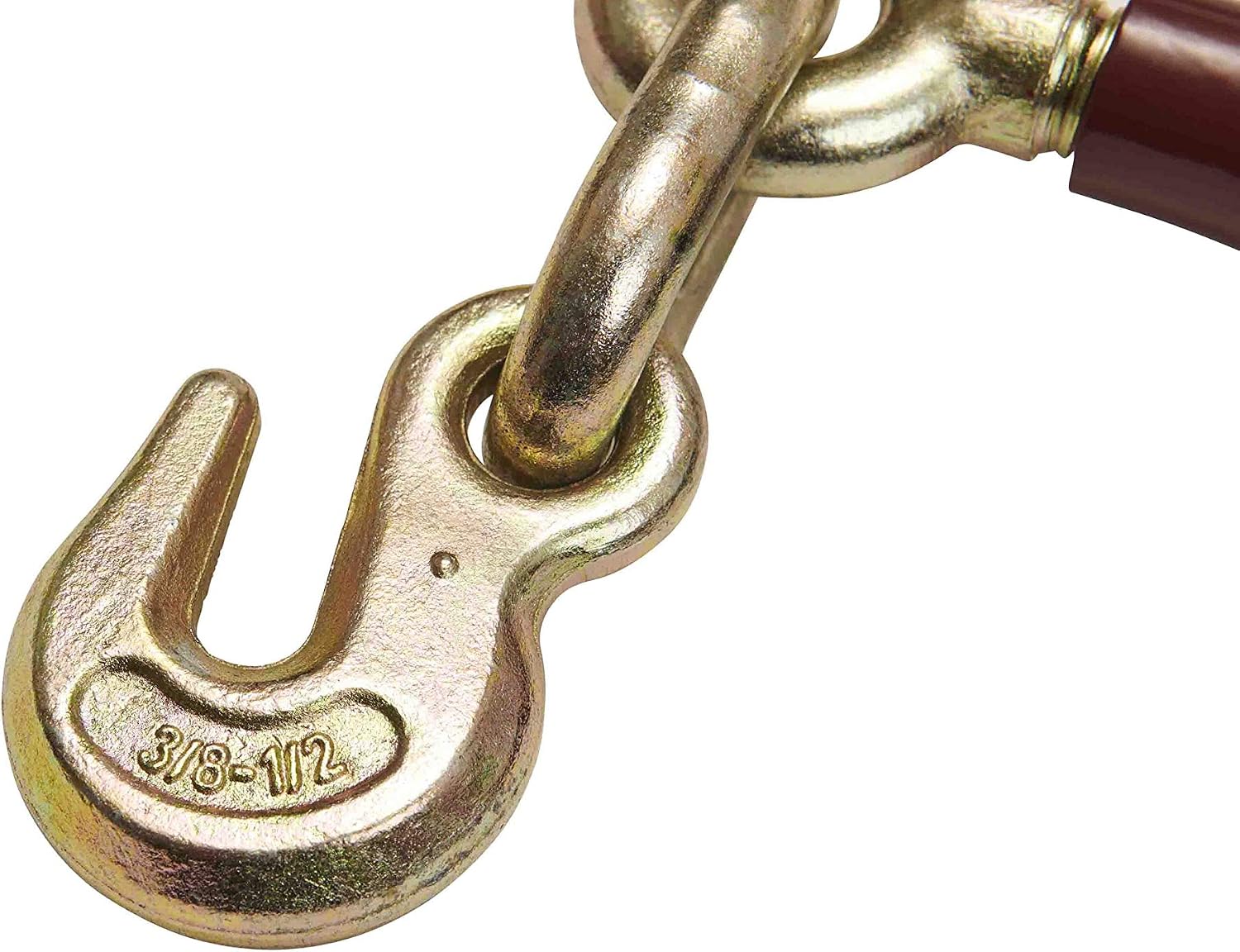 Mytee Products 4 Pack 3/8' - 1/2' Pro Heavy Duty Ratchet Load Chain Binder with with Grab Hooks - 12,000 Lbs Working Load Limit - Heavy Swaged Barrel Cold-Drawn Tubing for Increased Strength