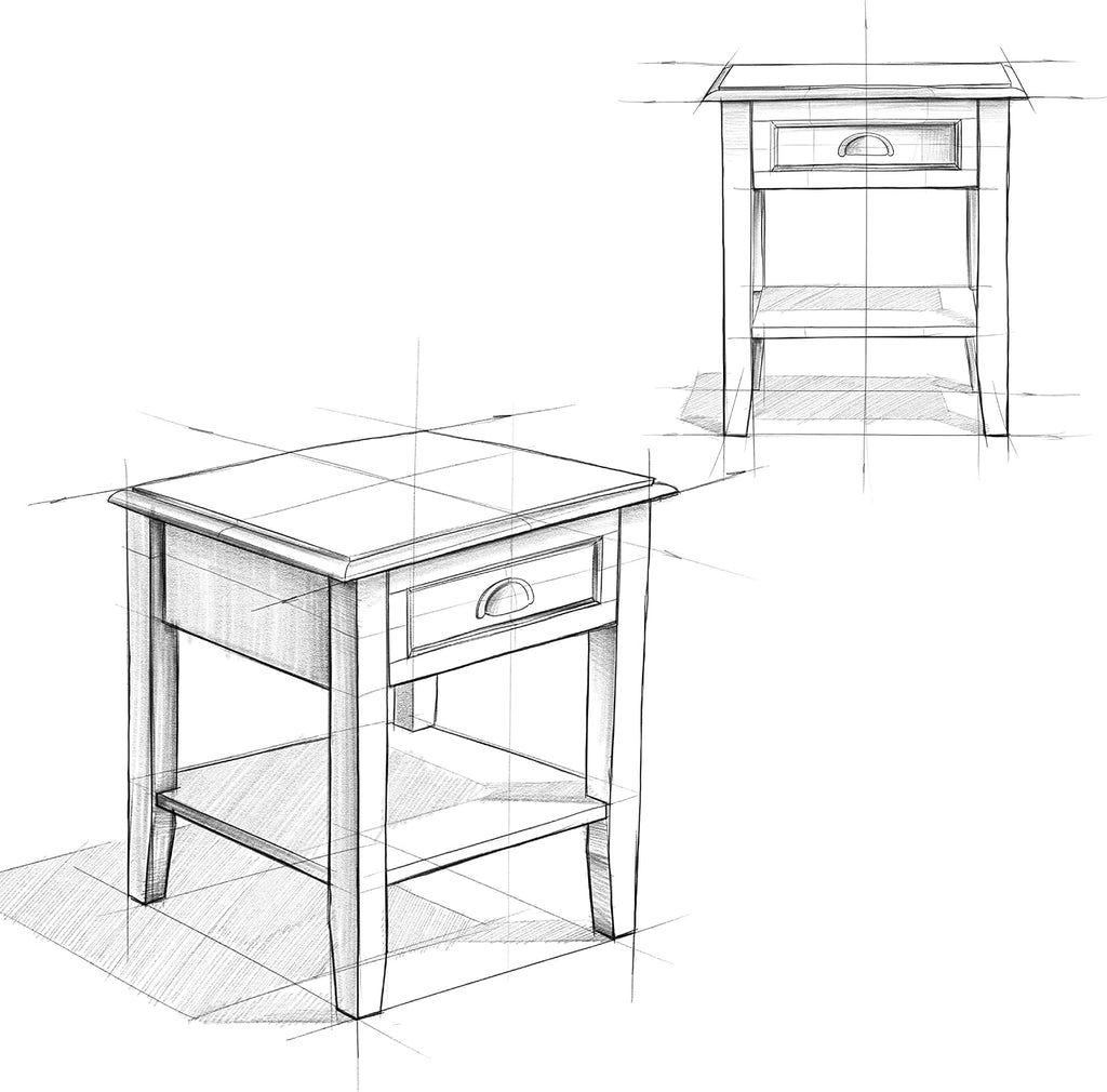 SIMPLIHOME Burlington End Table - 18 inch Wide Solid Wood Square Accent Table with Drawer and Open Shelf in Mahogany Brown, Transitional Nightstand or Lamp Stand for Living Room or Bedroom