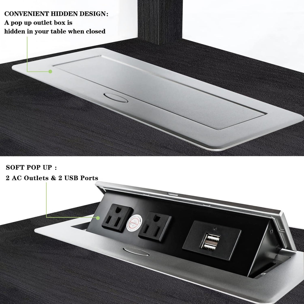 FAGAGA End Table, End Tables Living Room, Storage End Tables, Side Table with Charging Station, Charging Nightstand for Bedroom/Living Room/Office