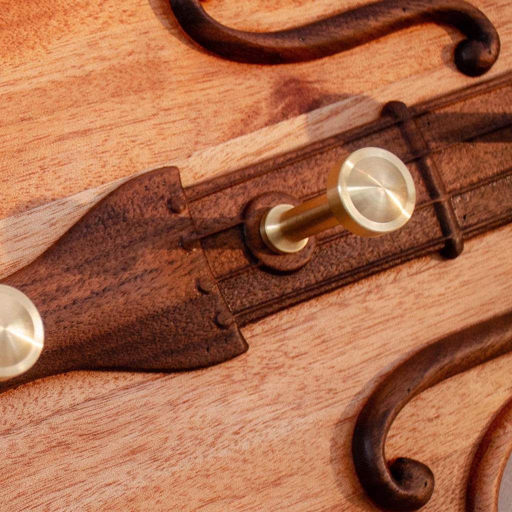 Violin-Shaped Coat Rack Solid Wood Wall-Mounted Clothes Hook can be Installed in The Study and Living Room Decorative Wooden Key, hat Clothes Hook, Entrance Entrance Storage Hook