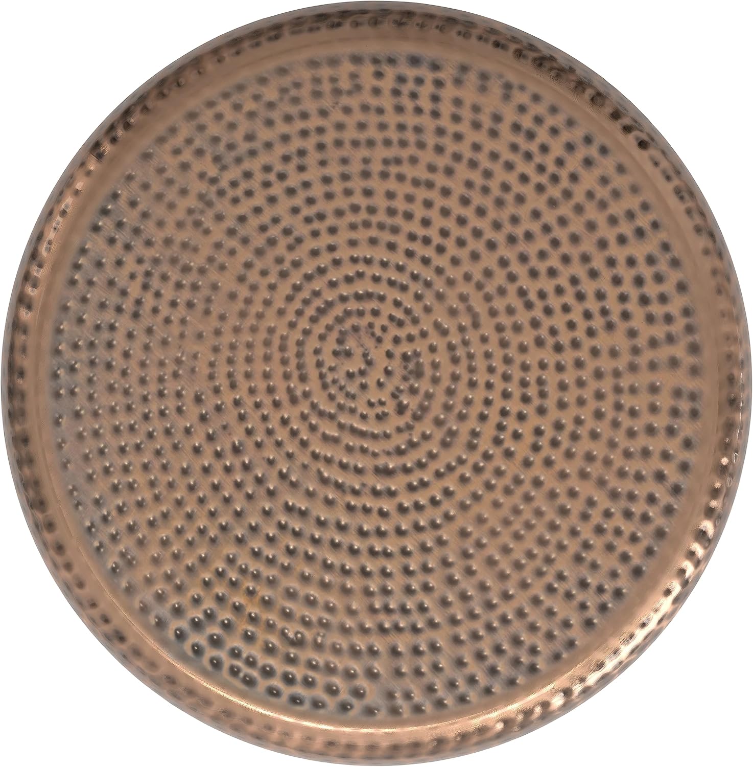 SIMPLIHOME Preston Metal Table - 22 inch Wide Solid Metal Round Side Table in Antique Copper, Modern Industrial Accent Table for Living Room or Bedroom with Textured Finish, Assembled