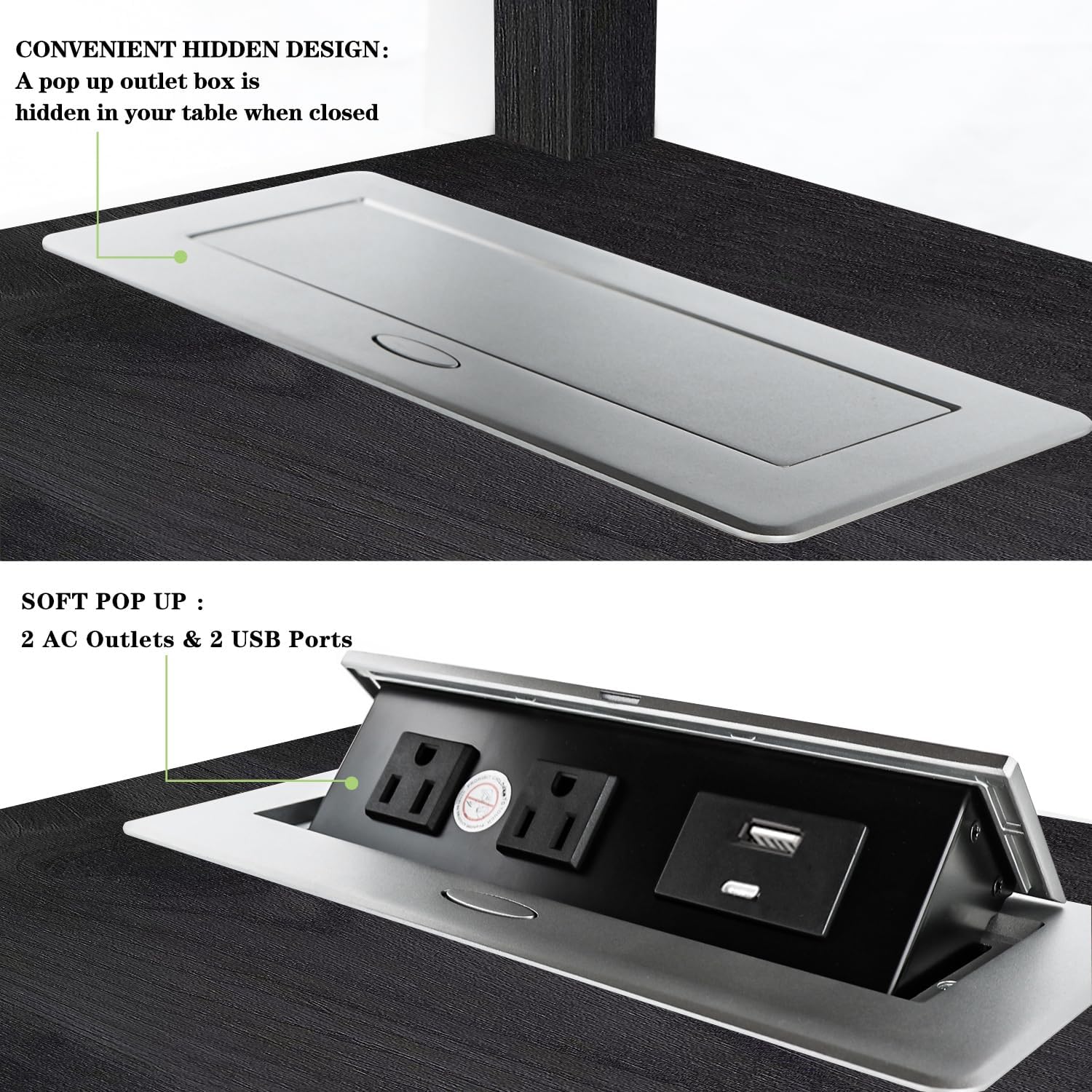 HIFYOBRO End Table with Safe Charging Station, Narrow Side Table with USB Ports & Outlets, Nightstand with Adjustable Shelf & Glass Door, Small Storage Table for Living Room, Bedroom