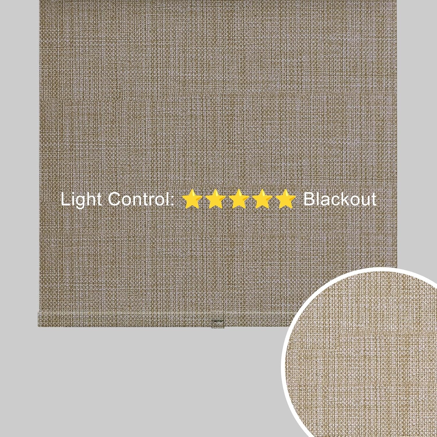 Blackout Roller Shades, Free-Stop Window Blinds with Valance, Room Darkening Thermal Insulated UV Protection Fabric for Home Office,Gold 01