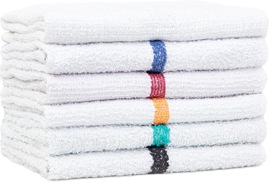 Arkwright Bar Mop Towels Bulk, Pallet of 4200, 100% Cotton Kitchen Dishcloths, Absorbent Quick Dry Cleaning Cloths for Restaurant, Bar and Home Kitchen, 16 x 19 in, White/Blue