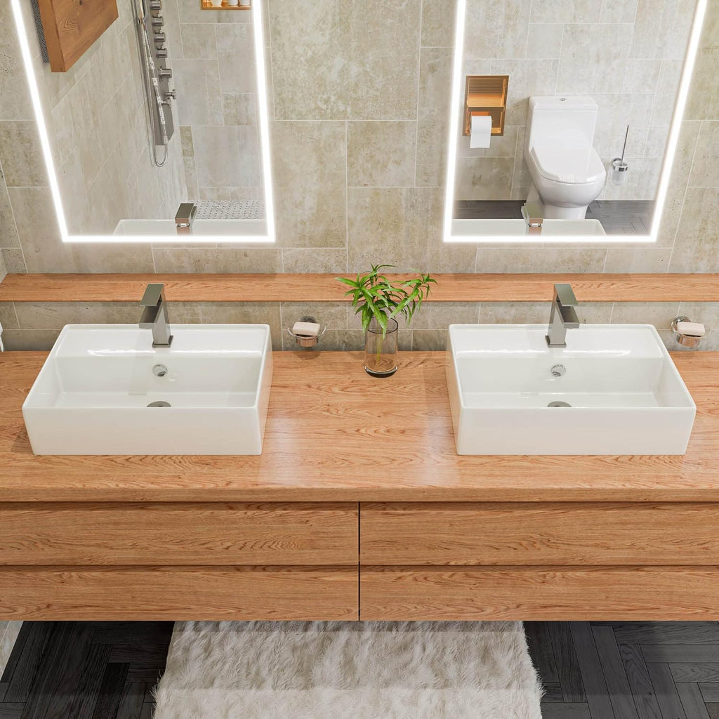 EAGO TB351 Dual Flush Eco-Friendly Ceramic Toilet, White, 1-Piece