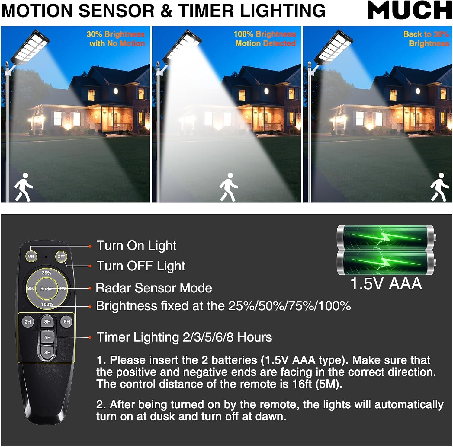 10000W Solar Parking Lot Lights Dusk to Dawn,Wide Angle Road Area Lamp | Motion Sensor and Remote Control Operation,for Garden,Yard,Street and Parking Lot