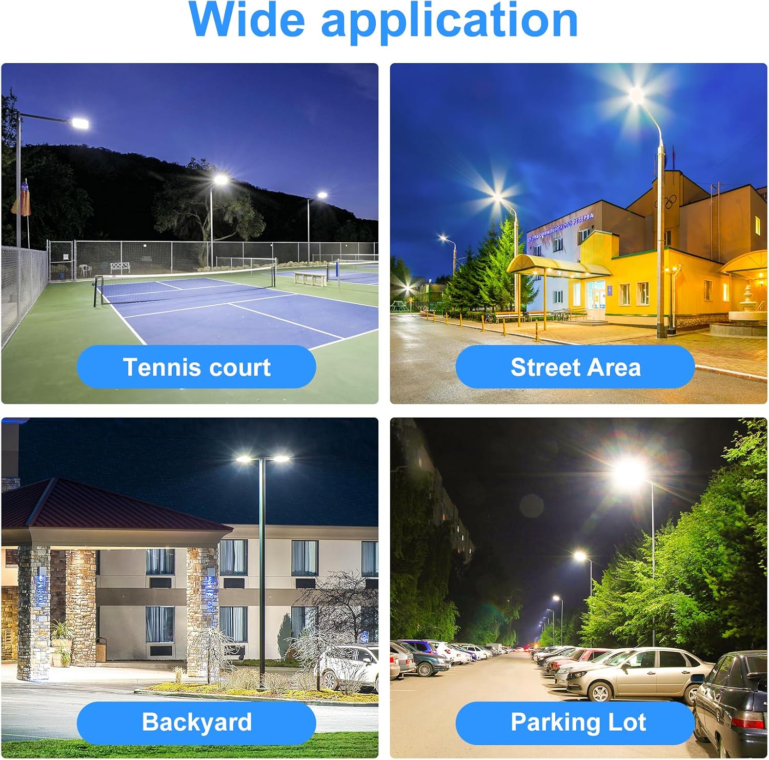 LED Parking Lot Light 150W 120W 90W Tunable & 3CCT 3000K-5000K 22500LM 0-10V Dimmable ETL Listed IP65 Shoebox Flood Light with Photocell & Slip Fitter Mount for Outdoor Commercial Area AC100-277V