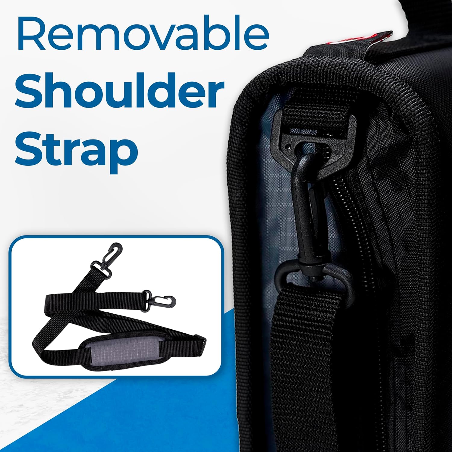 Case-it King Sized Zip Tab School Zipper Binder | 4-Inch D-Rings, 800 Sheet Capacity, 5-Subject Expanding File Folder, Multiple Pockets & Storage Organizer, Shoulder Strap | D-186 Midnight Blue|4 Pack