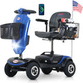 Christmas Gift for Mom Dad Parents Metro Mobility Scooters-Compact Travel Electric Power Mobility Scooter for Adults and Seniors-Lead-Acid Battery-with LED Head Light and Rear Brake Light-M1 Plus Blue