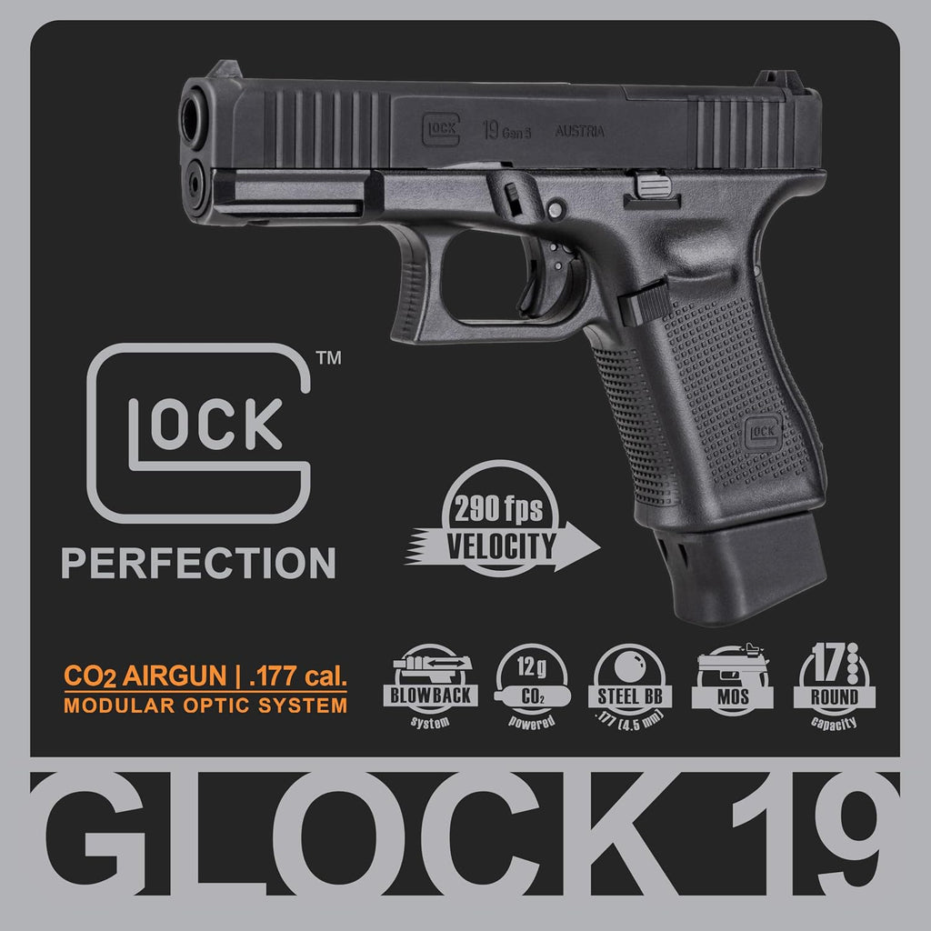 Glock 19 Gen 5 MOS .177 Caliber BB Gun Pistol