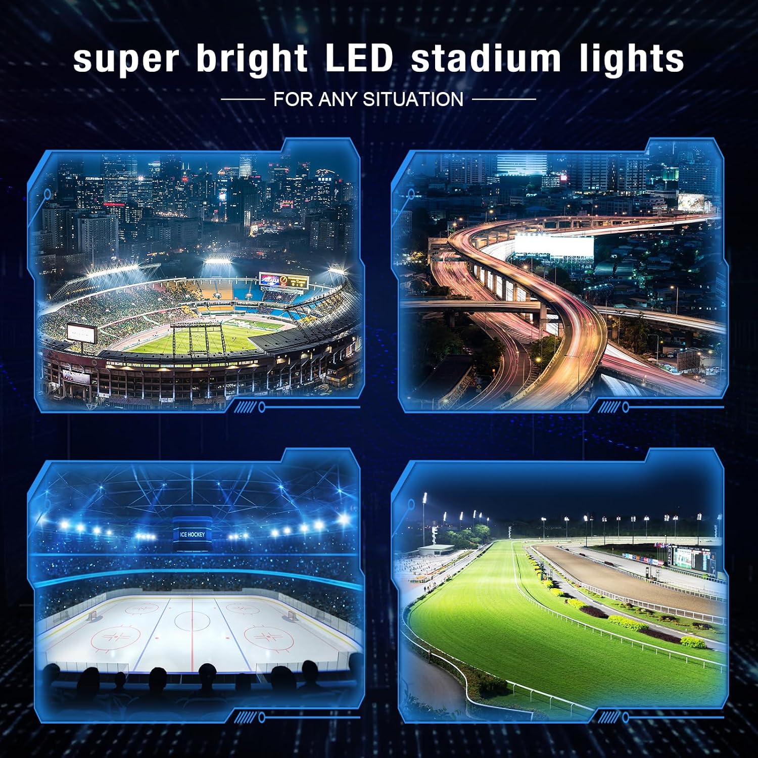900W LED Stadium Lights with 10KV Surge Protection | IP66 Dimmable High Mast Light,Outdoor Commercial Industrial Lighting for Sport Court,Large Area High Power Arena Flood Light