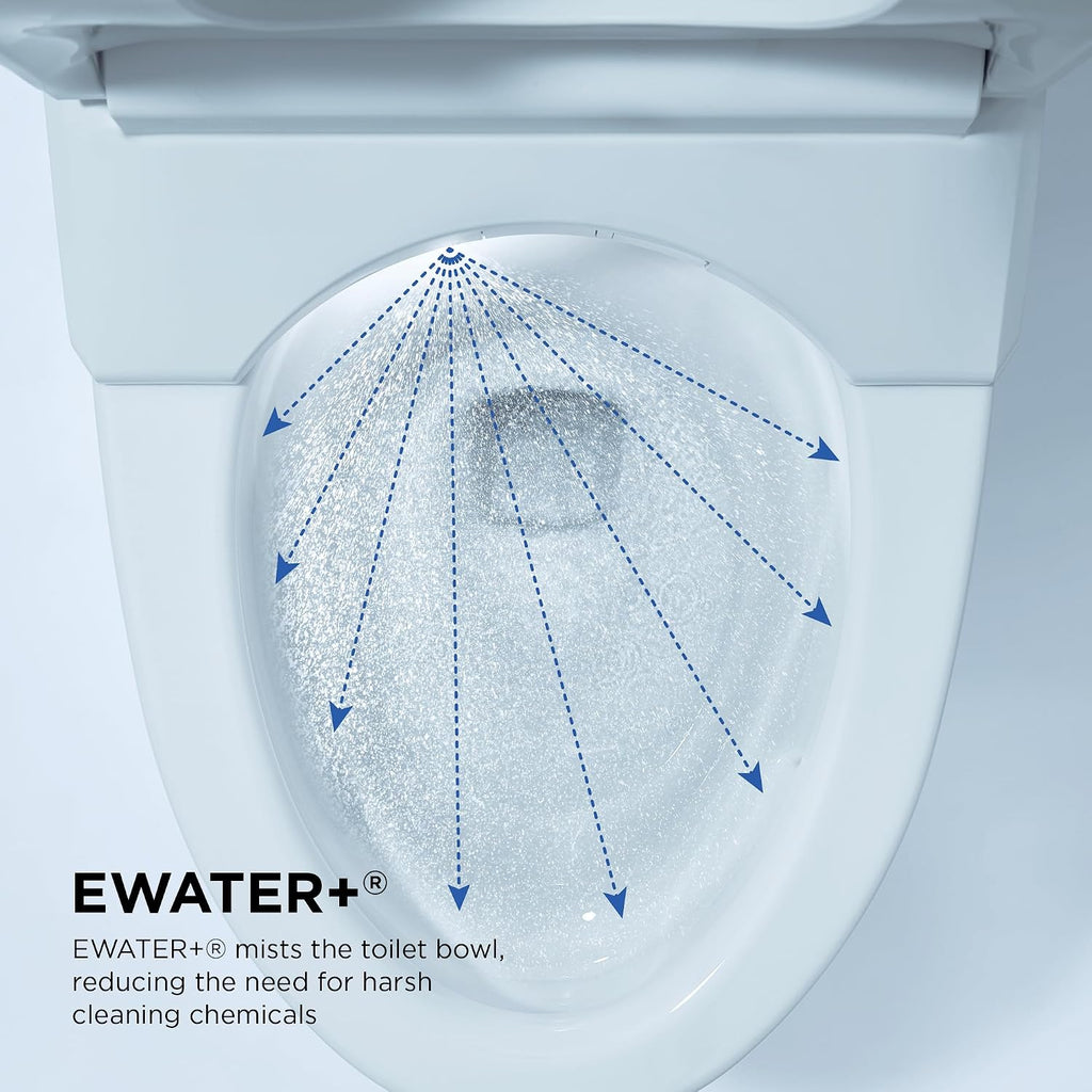 NEOREST AS Dual Flush 1.0 or 0.8 GPF Toilet with Integrated Bidet Seat and EWATER+, Cotton White - MS8551CUMFG#01
