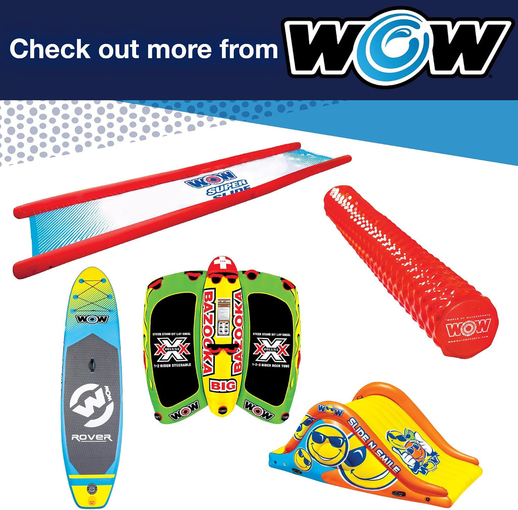 Wow Sports Go Bot Towable Tube - Front & Back Tow Points - for Boating - Kids & Adults
