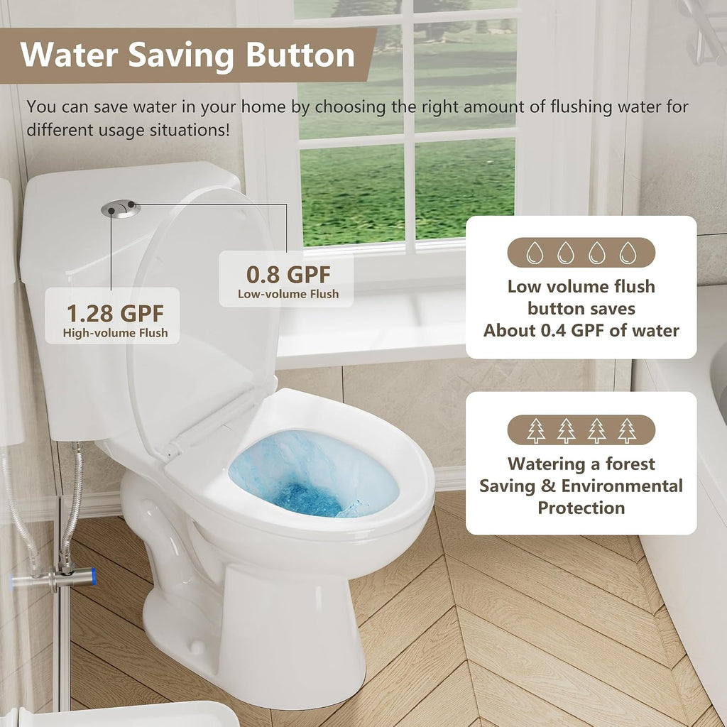 Corner Toilet Elongated, Compact 17.2' Comfort Height Bowl & Dual Flush Tank, Space-Saving Small Toilet for Bathrooms, Ideal for Corner Spaces