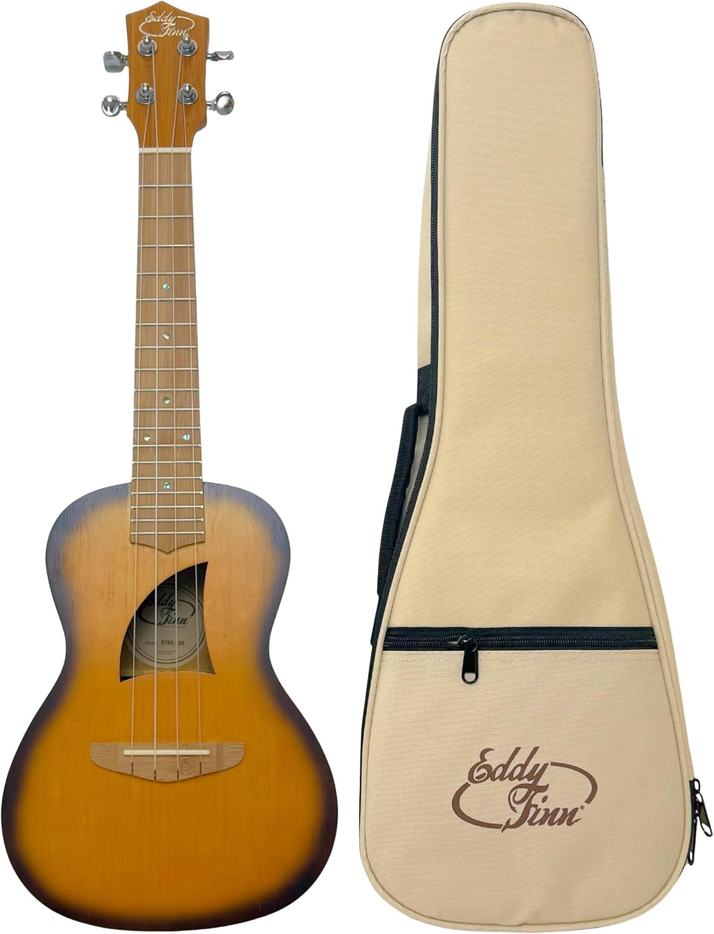 Bamboo Beach Concert Ukulele for Adults, Beginner and Professional Musical Instrument, Travel-Friendly with Gig Bag, Sunburst
