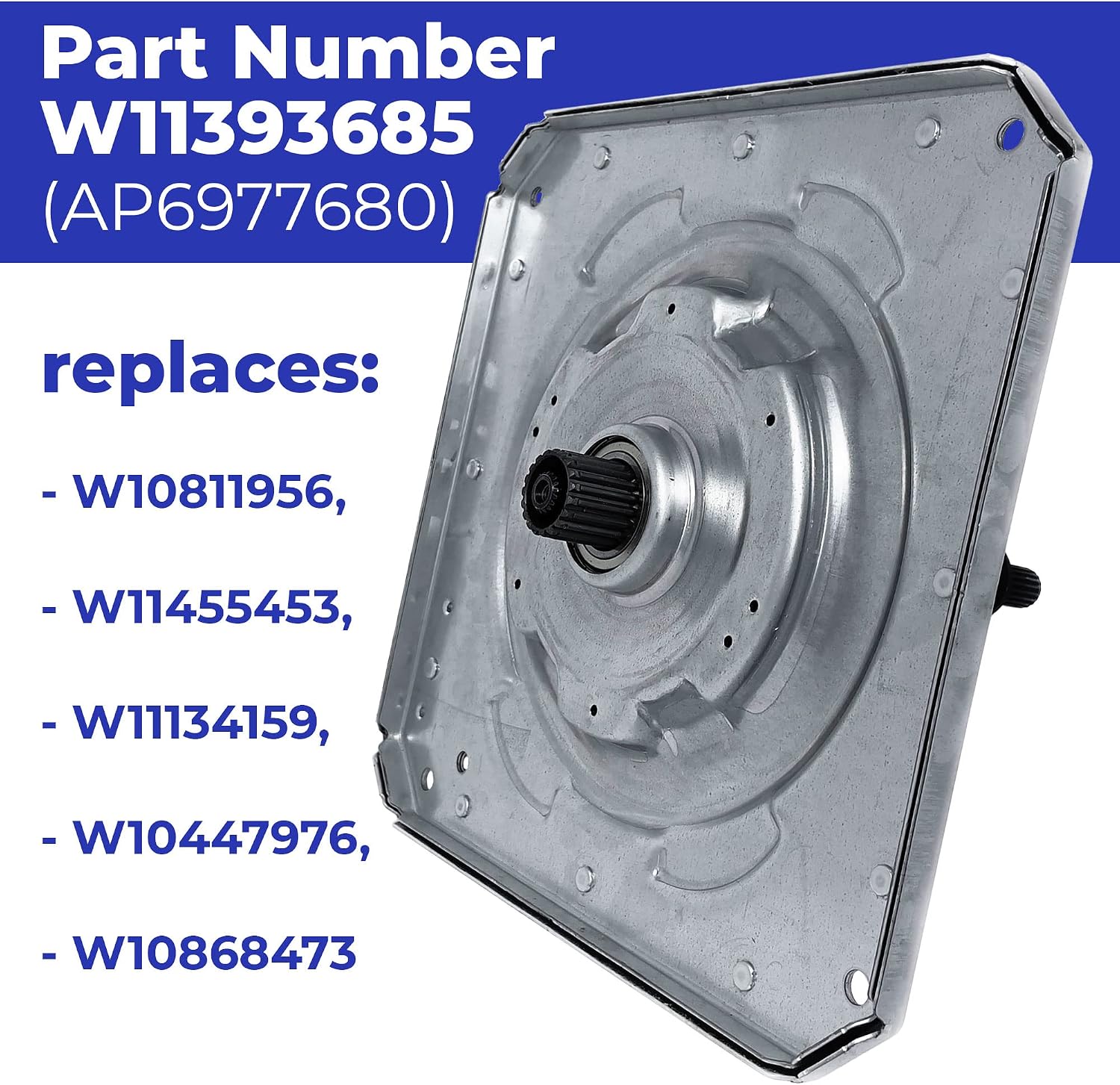 US-Based Supplier W11393685 Gearcase replaces W10447976, W10811956, W10868473, W11393686, W11455453 and Slider W10734521 Kit for Whirlpool Kenmore Maytag Washers, Shaft 4.5 inches, Seal 3.5 inches