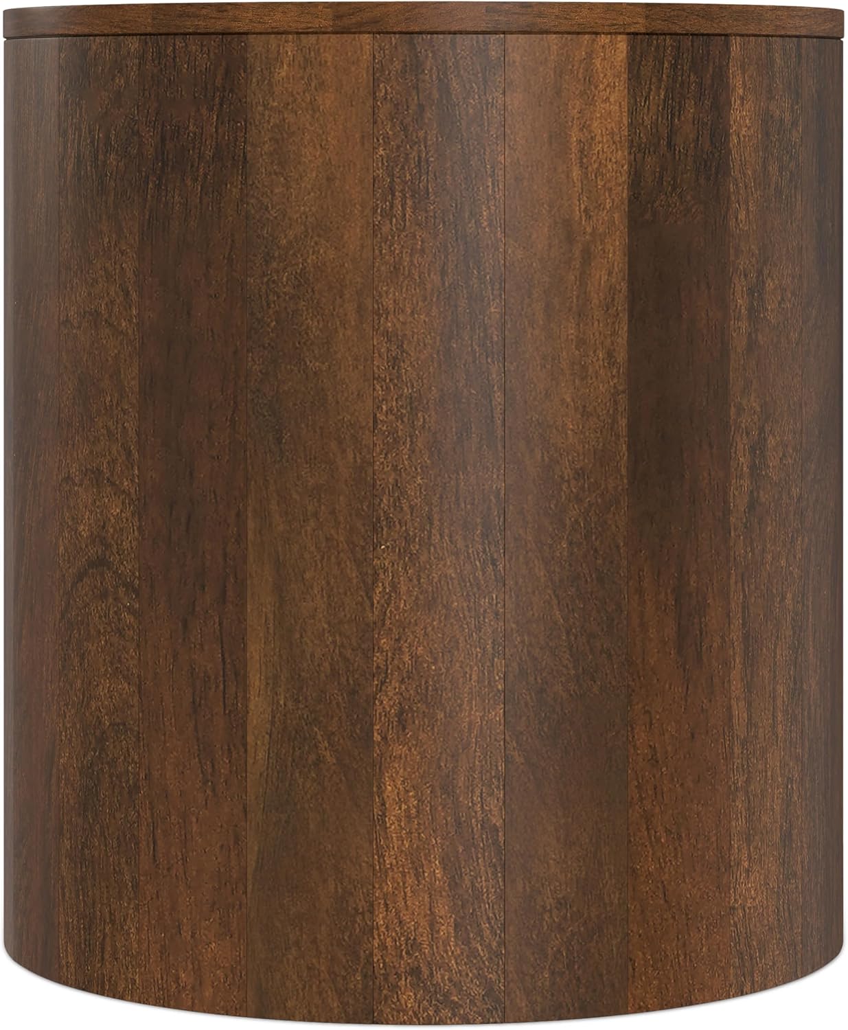 SIMPLIHOME Millbury End Table - 20 inch Wide Solid Mango Wood Round Side Table in Walnut Brown, Contemporary Accent Table for Living Room, Bedroom or Entryway with Handcrafted Design, Assembled