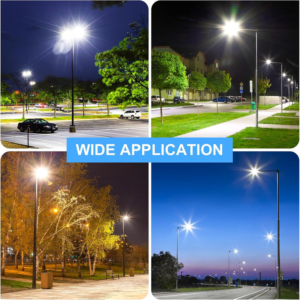450W LED Parking Lot Light 67500LM with Slip Fitter, 5000K Shoebox Pole Light, AC100-277V, IP65 Waterproof Commercial Street Area Lighting for Driveway/Roadway/Yard