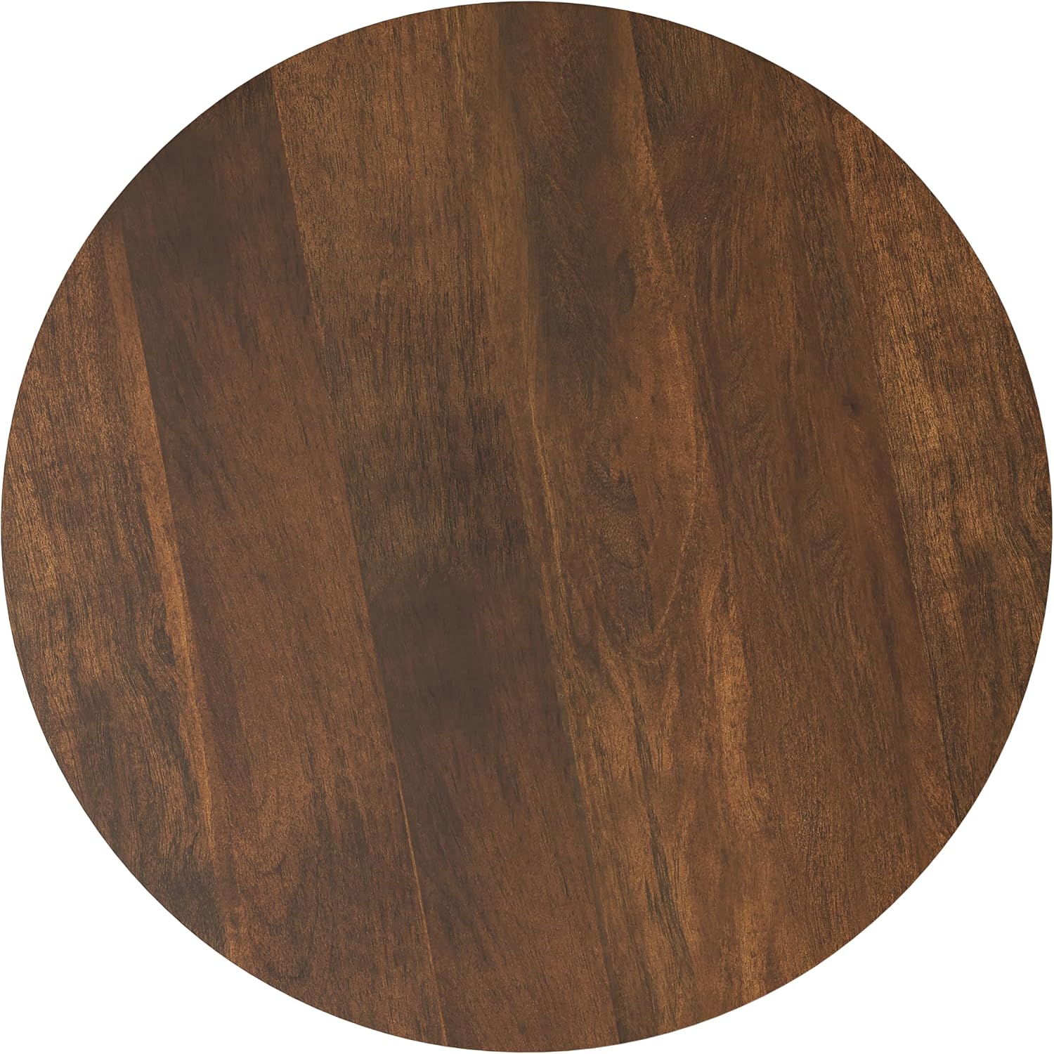 SIMPLIHOME Millbury End Table - 20 inch Wide Solid Mango Wood Round Side Table in Walnut Brown, Contemporary Accent Table for Living Room, Bedroom or Entryway with Handcrafted Design, Assembled