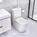 One Piece Top Dual Flush Macerating Toilet W/450Watt Macerator Slient Pump for Basement, 4 Water Inlets Suitable for Bathroom Kitchen Basement,Powerful Flushing Capability Total 2 Items.