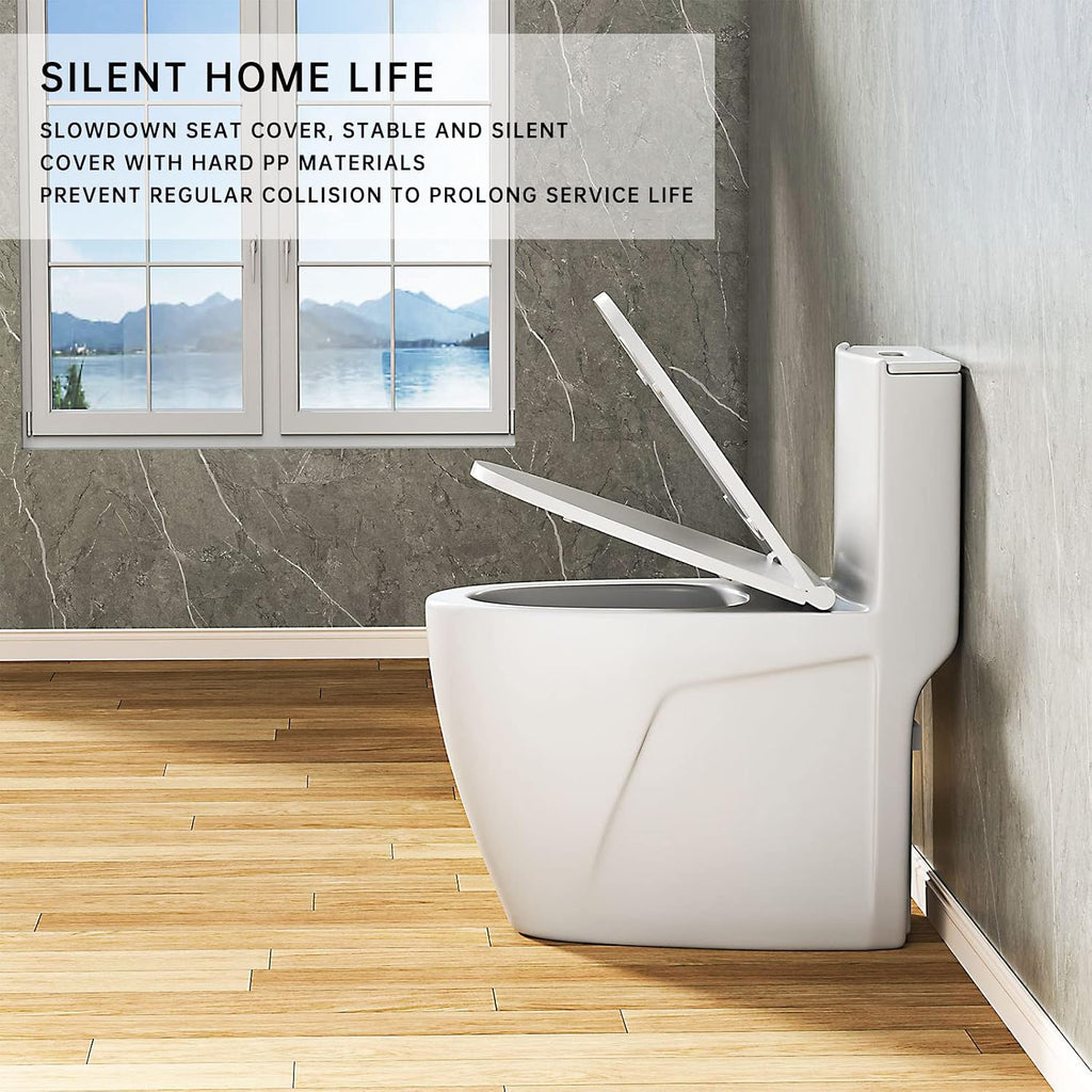 Upflow toilet system of 600W Macerator Pump in Basement, for Macerating Toilet, Bathroom sink & Tub,Silent & Powerful with One Piece Toilet & Toilet Pump,AC Vent SUPERFLO