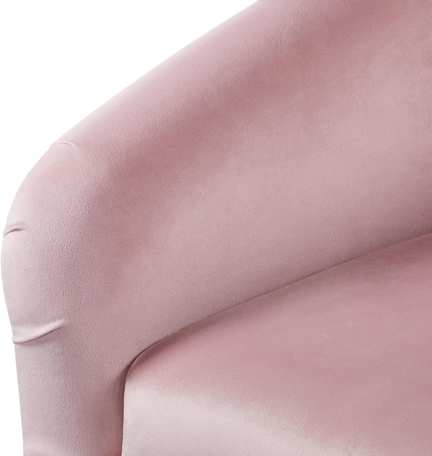 Yaheetech Barrel Chairs, Furry Accent Chairs with Soft Padded Armrest for Living Room Bedroom Waiting Room Office, Set of 2, Pink