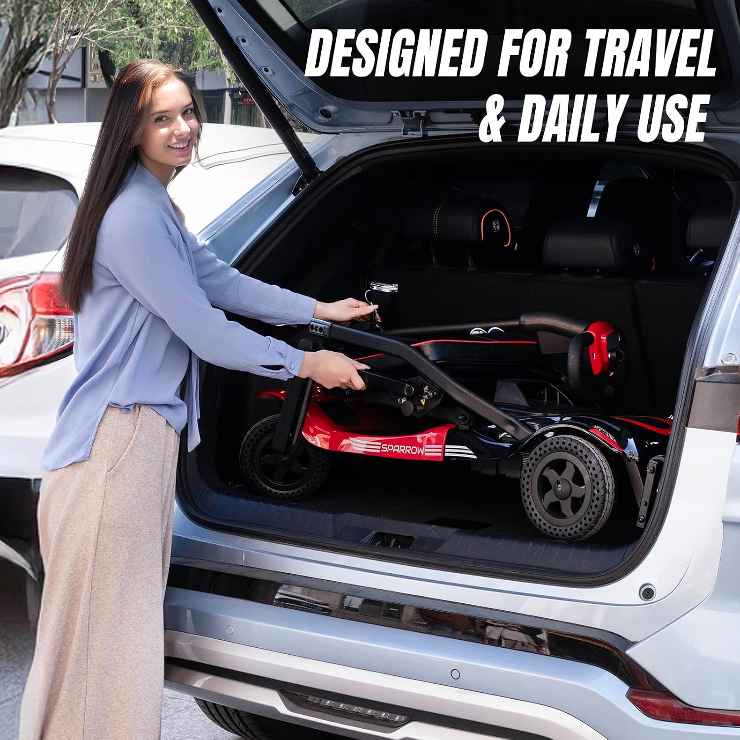 ZiiLIF Ultra Lightweight Foldable Mobility Scooter -Electric Scooter for Adults/Seniors - Enhanced Safety, Compact & Convenient for Travel, Cruise, Airline Approved