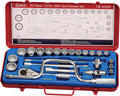 Genius Tools 23PC 1/2' Dr. SAE Hand Socket Set (12-Point) - TW-424S4