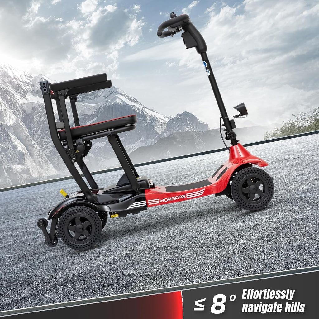 ZiiLIF Ultra Lightweight Foldable Mobility Scooter -Electric Scooter for Adults/Seniors - Enhanced Safety, Compact & Convenient for Travel, Cruise, Airline Approved