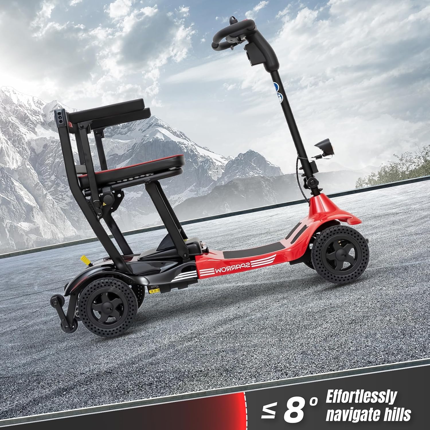 ZiiLIF Ultra Lightweight Foldable Mobility Scooter -Electric Scooter for Adults/Seniors - Enhanced Safety, Compact & Convenient for Travel, Cruise, Airline Approved