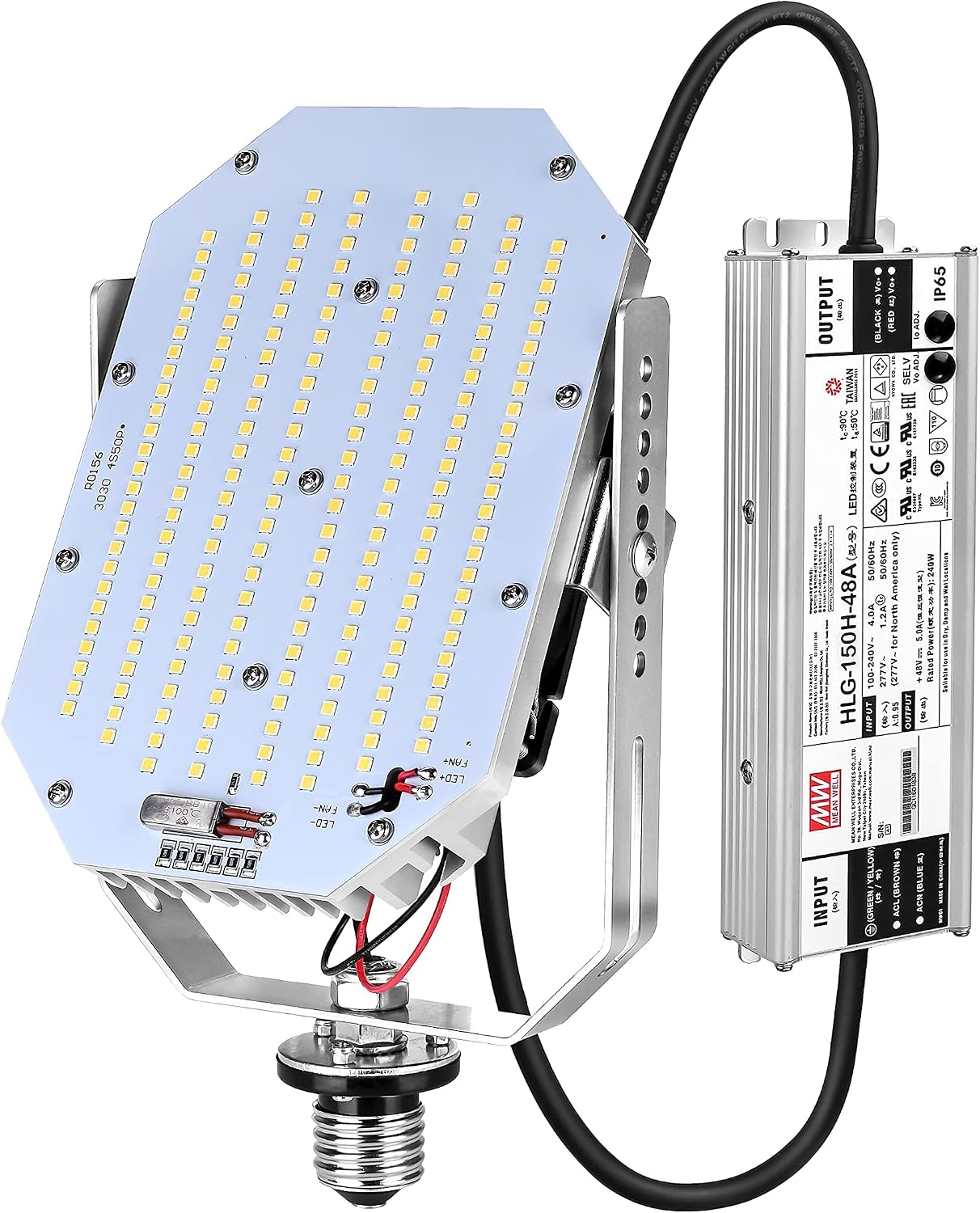 lawind Shoebox LED Retrofit Kit, 150W Parking Lot LED Retrofit Lights 5000K Cool White E39 Base for Outdoor Tennis Court Canopy Flood Street Area Lighting Fixture, AC300-480V Input(6Pack)