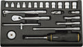 nepros KTC 1/4' sq. Socket Wrench Set 6.3sq Metric 22pcs NTB222XA