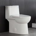 One Piece Toilet, DeerValley DV-1F52677A ADA Height 17', Dual-Flush 0.8/1.28 GPF, 12' Rough In, Elongated Soft Closing Seat Included, High Efficiency White Toilet