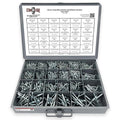 Dome Head Blind Pop Rivets Steel/Steel Mandrel Zinc Clear Assortment - 1001PCS