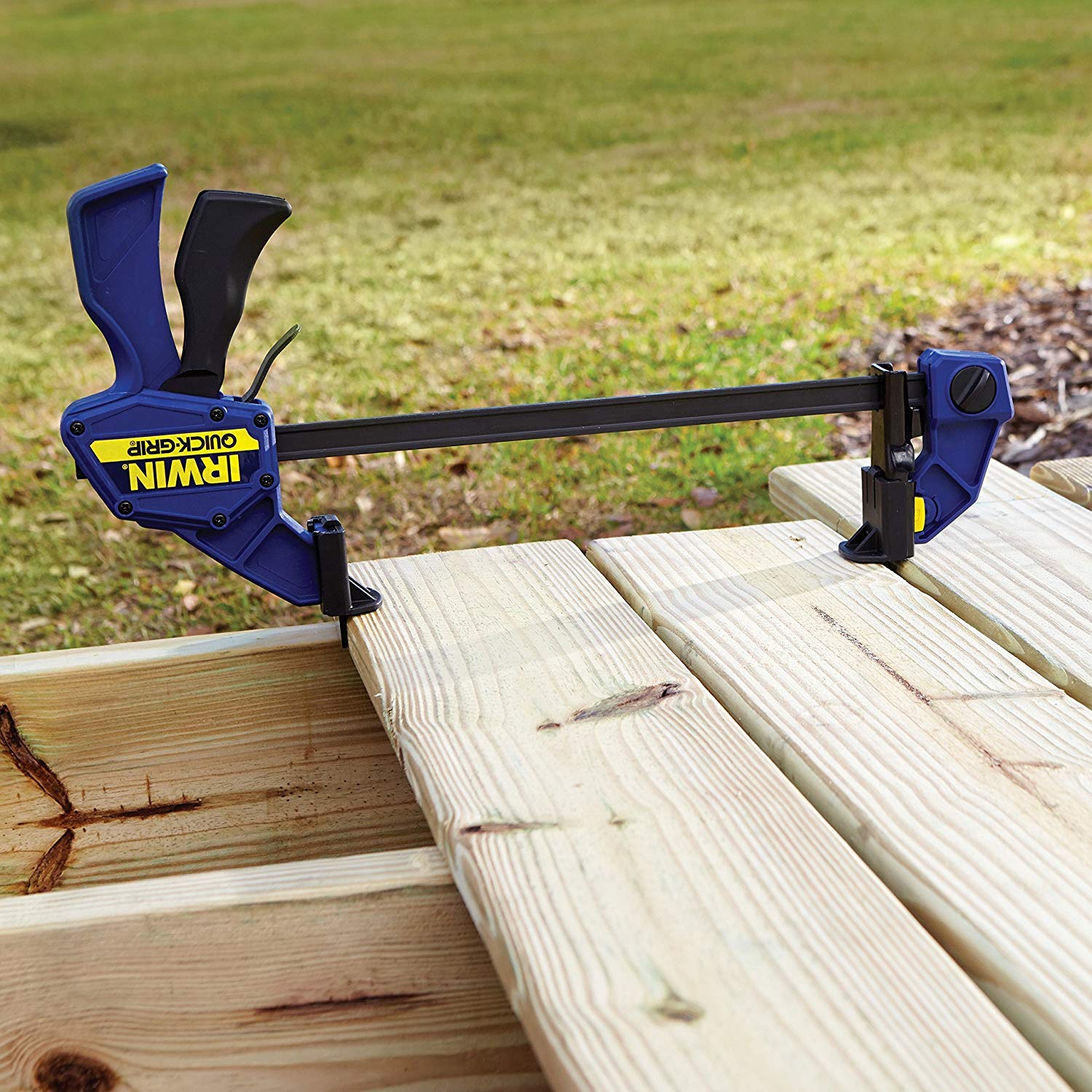 IRWIN QUICK-GRIP One-Handed Bar Clamp, Medium-Duty, 12', 5 Pack, 1964718