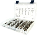 Stainless Steel Pop Rivet Assortment Kit with Backing Washers - 1201 Pieces