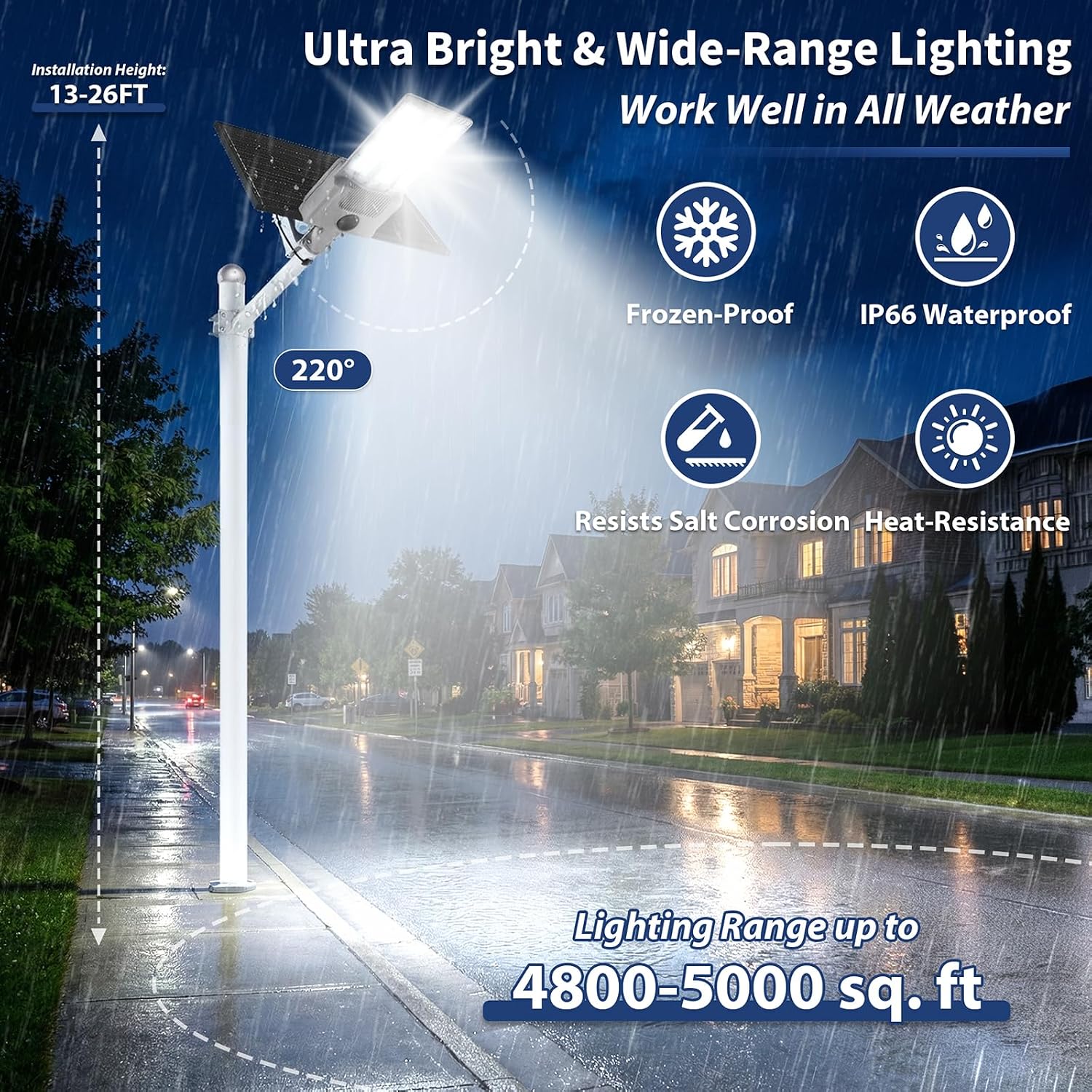 12000W Solar Street Light, Aluminum Commercial Parking Lot Lights with Motion Sensor, 6500K Dusk to Dawn Solar Lights Outdoor Waterproof, Heavy Duty Security Flood Light for Driveway Yard Court, Gray