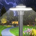 200W/150W/120W LED Post Top Light with Dusk to Dawn Photocell, 28000lm 5000K Circular Area Pole Lights, IP65 Waterproof Outdoor Post Light Garden Pathway Yard Street Lighting UL Listed, AC100-277V