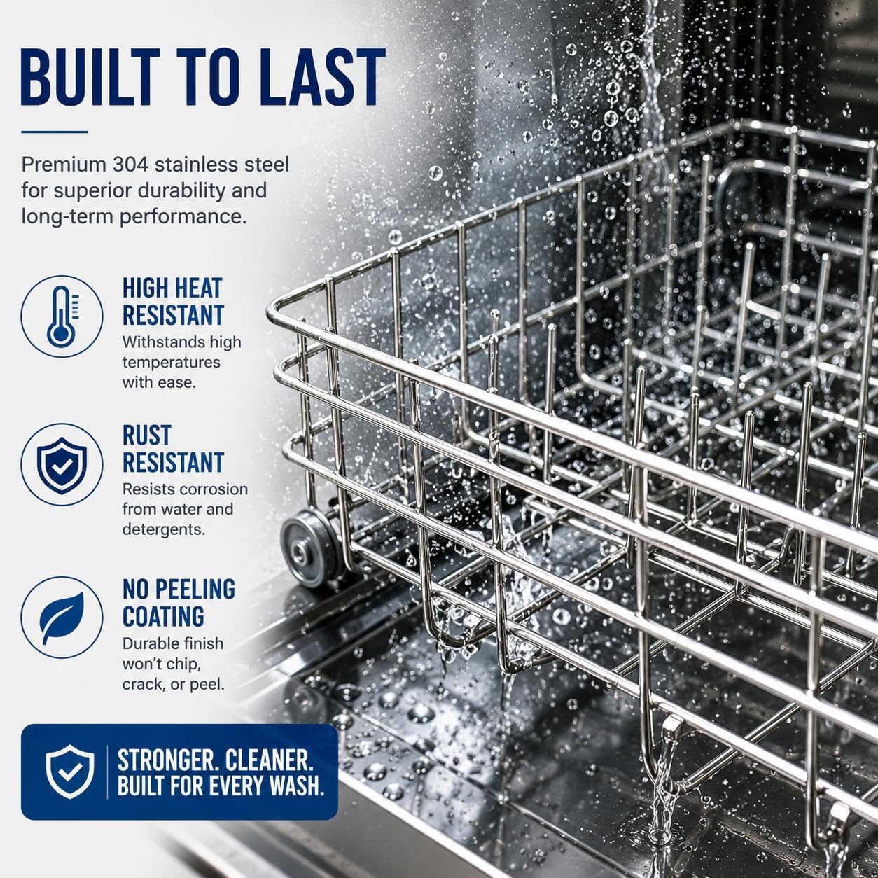 W10311986 for Whirlpool ERP Lower Dishwasher Rack ，Dishwasher Model WDF520PADM7，Measure carefully before buying，Current Basket is about 20.47' Wide, about 20.08' Deep, and about 6' High.