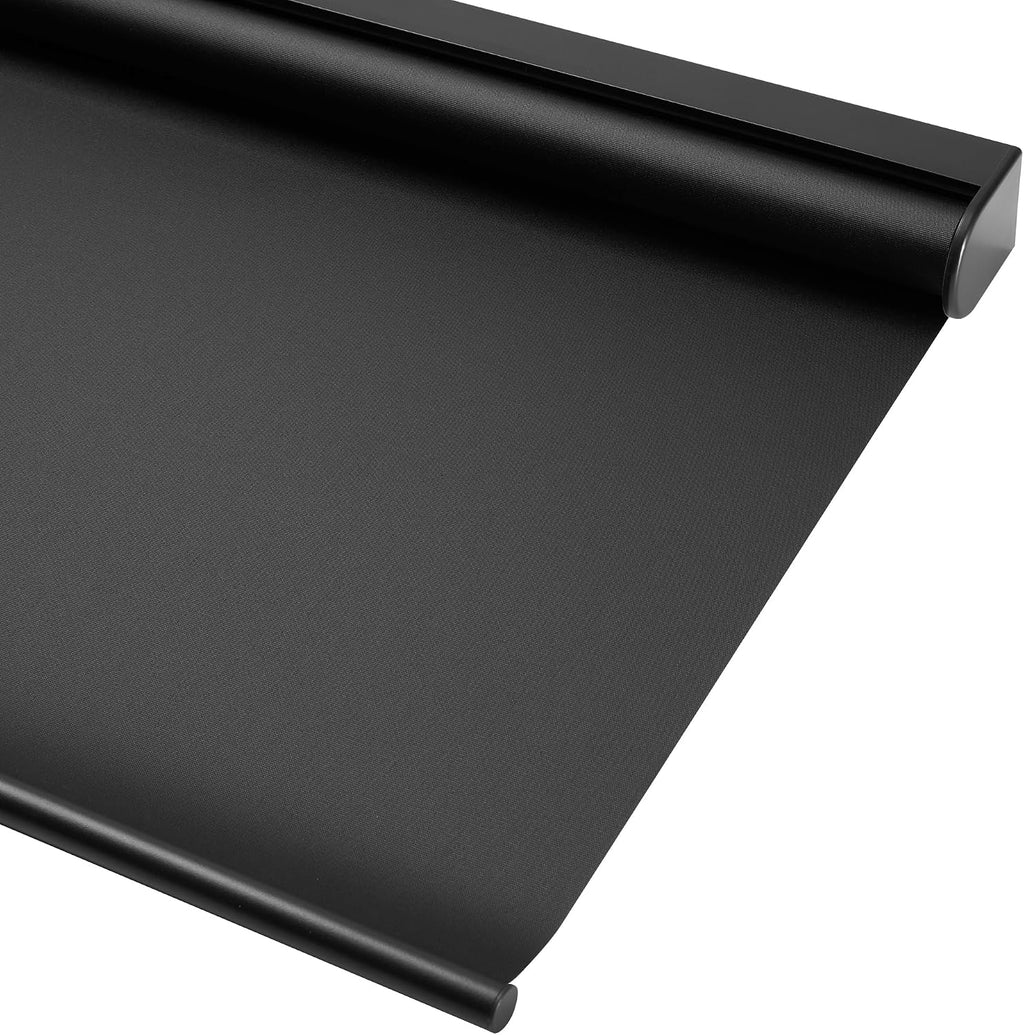 Blackout Roller Shades Cordless Color-Matched Roller Window Blinds Free-Stop Simple Style Thermal Insulated Roll Up Shades for Home Office Door, Black, 34' W x 36' H