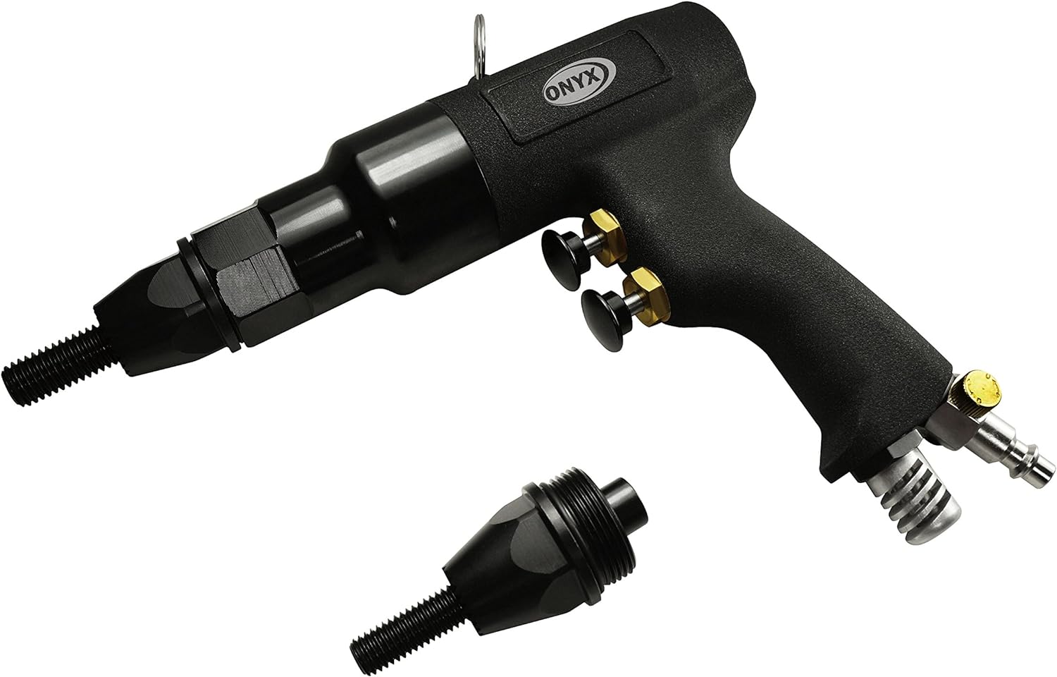 Astro Pneumatic Tool PRN12 ONYX Pneumatic Rivet Nut Setting Gun W/ 3/8' & 1/2' Mandrels