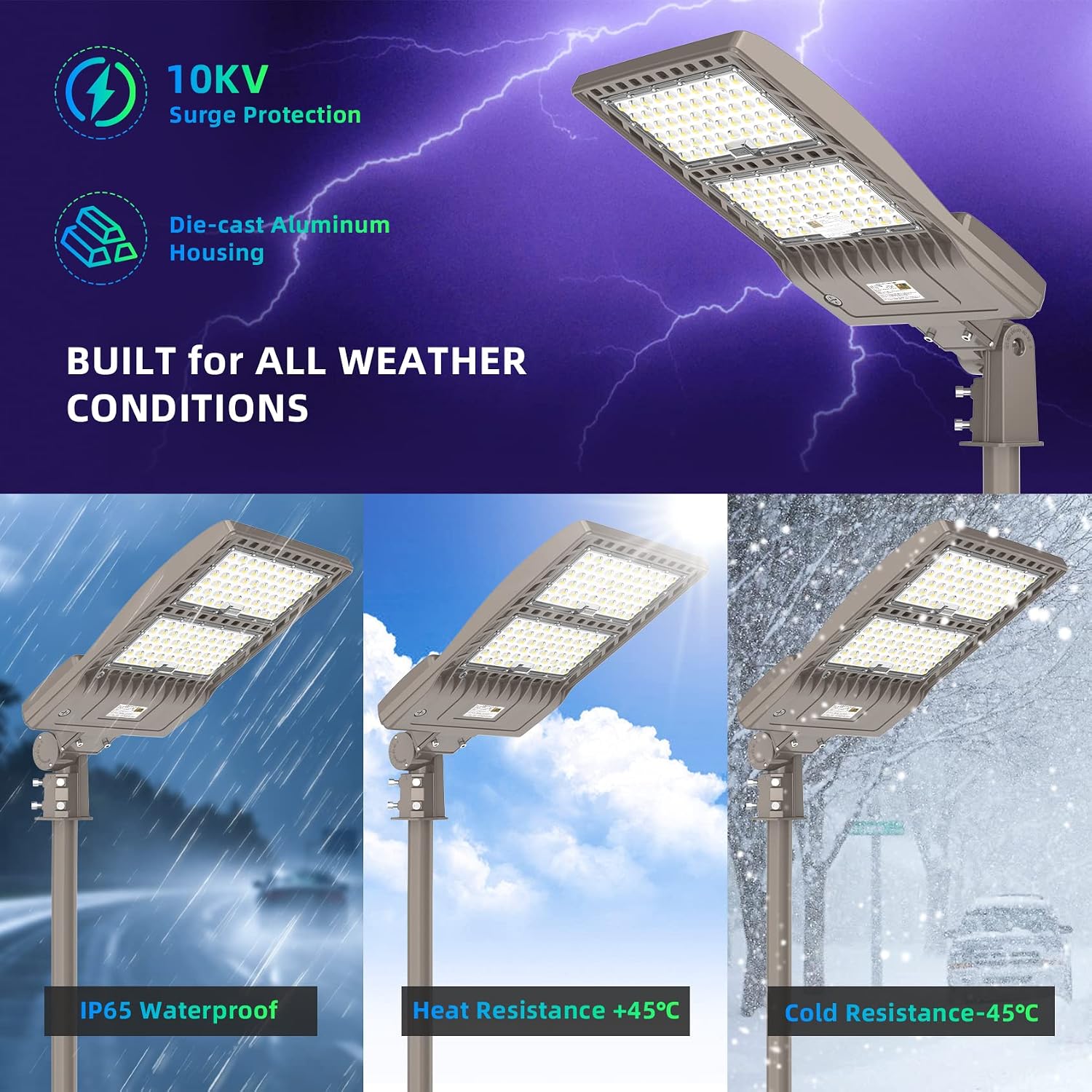 LED Parking Lot Light, 240W 33600LM 240 volt LED Parking Light 5000K LED Shoebox Street Lights Slip Fitter UL Listed IP65 LED Area Light for Outdoor Driveway Roadway Pole Fixture 960W MH Equiv