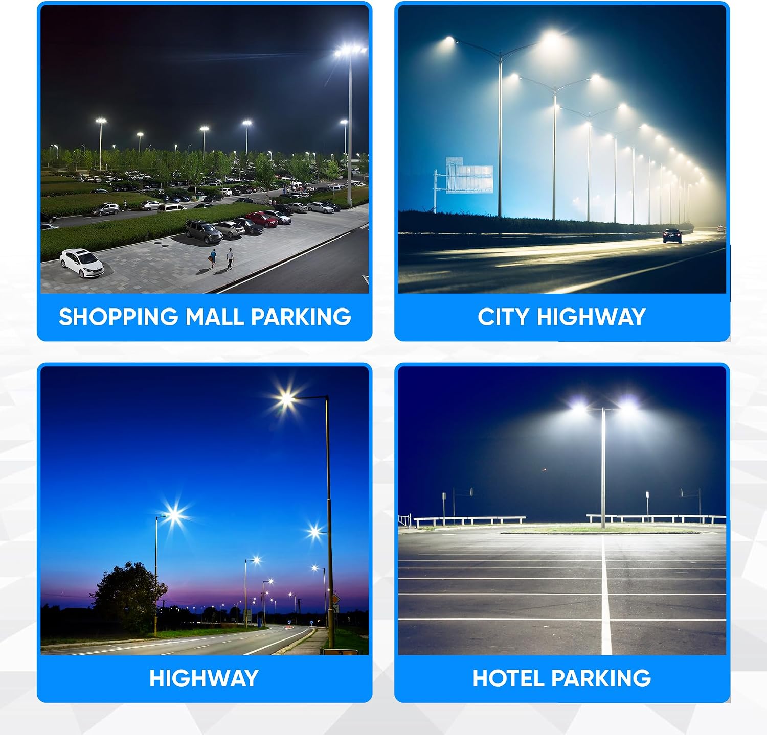 Ledmyplace LED Parking lot Light, 450W Shoebox Light with Dusk to Dawn Photocell, 60750LM, 5700K Daylight, 120-277V, IP65 Waterproof, Commercial Street & Area Lighting for Sports, Stadium,