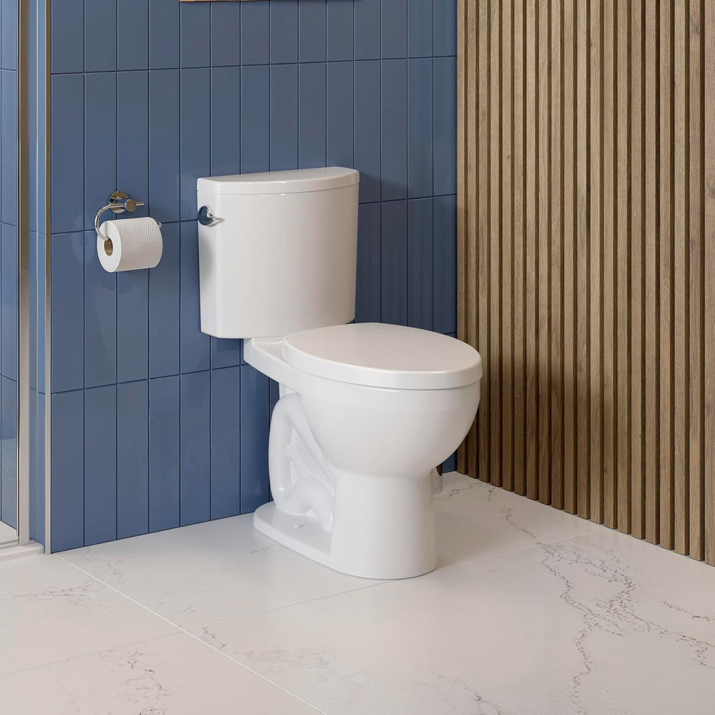 No.1 PRO Series 1.28 GPF Left Lever Single Flush Two Piece Toilet (with Seat) - White