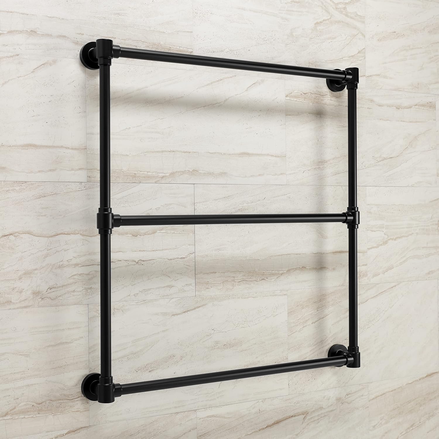 Kingston Brass DTM323030 Gallant 30 x 32-Inch Wall Mount -Towel Rack, Matte Black