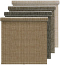 Blackout Roller Shades, Free-Stop Window Blinds with Valance, Room Darkening Thermal Insulated UV Protection Fabric for Home Office,Gold 01