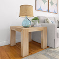 Plank+Beam Modern Square Corner Table, 32', Slim Side Table for Living Room, Mini End Table for Small Spaces, Bedside Night Stand, Blonde Wirebrush