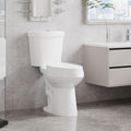 Two Piece Toilet - Elongated Bowl, 19' ADA Compliant Comfort Height, Dual Flush, Water Efficient, Slow Close Seat